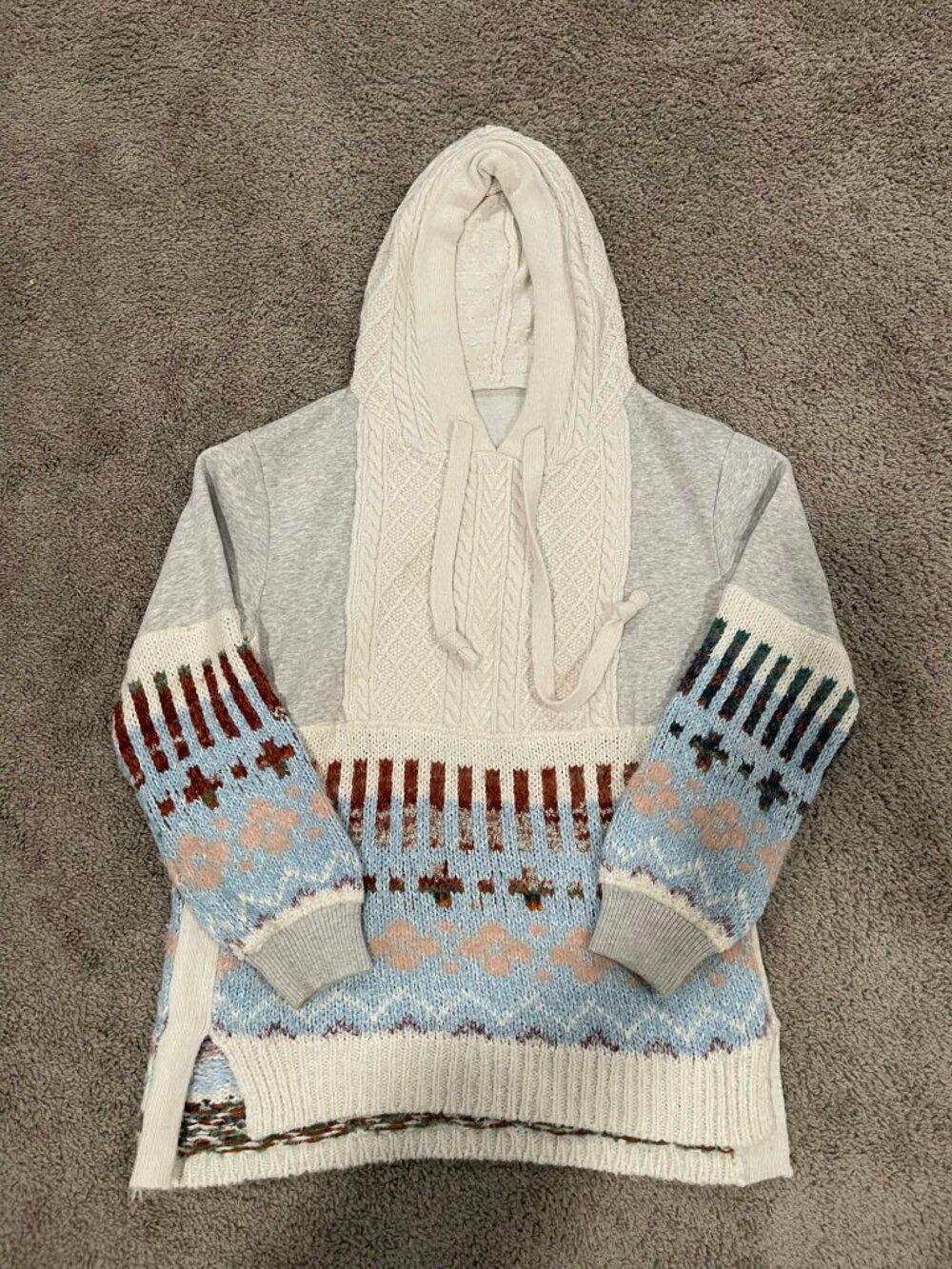 Anthropologie Sylvia Contrast Sweater Hoodie x Daily Practice Women's Size M?